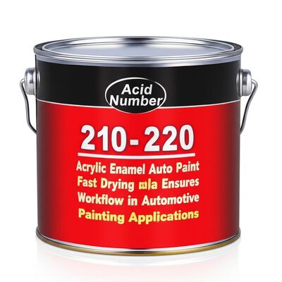 Un bon prix. Peinture automobile émail acrylique numéro d'acide 210-220 à séchage rapide, formule assurant le flux de travail dans les applications de peinture automobile en ligne